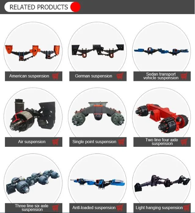 American Germany Type Mechanical Balanced Suspension for Semi Trailer